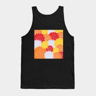 Fantastic Red Orange and Yellow Flowers Tank Top